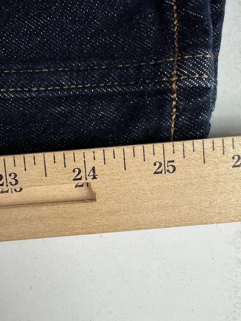 Pistola Jeans Women's 37x25* Beau Seamed Horseshoe Crop Dark Blue Denim Tag 33